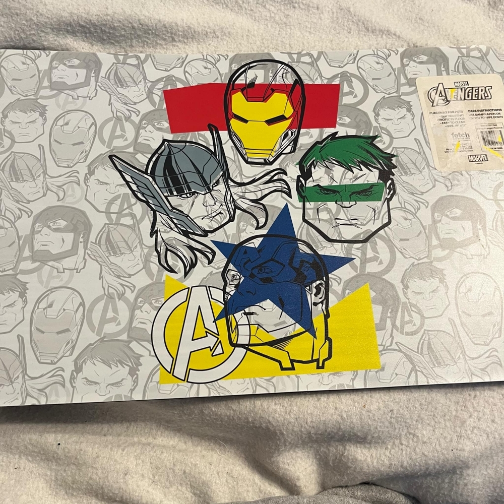 Marvel Avengers No Slip Kitchen Pet Bowl Mat